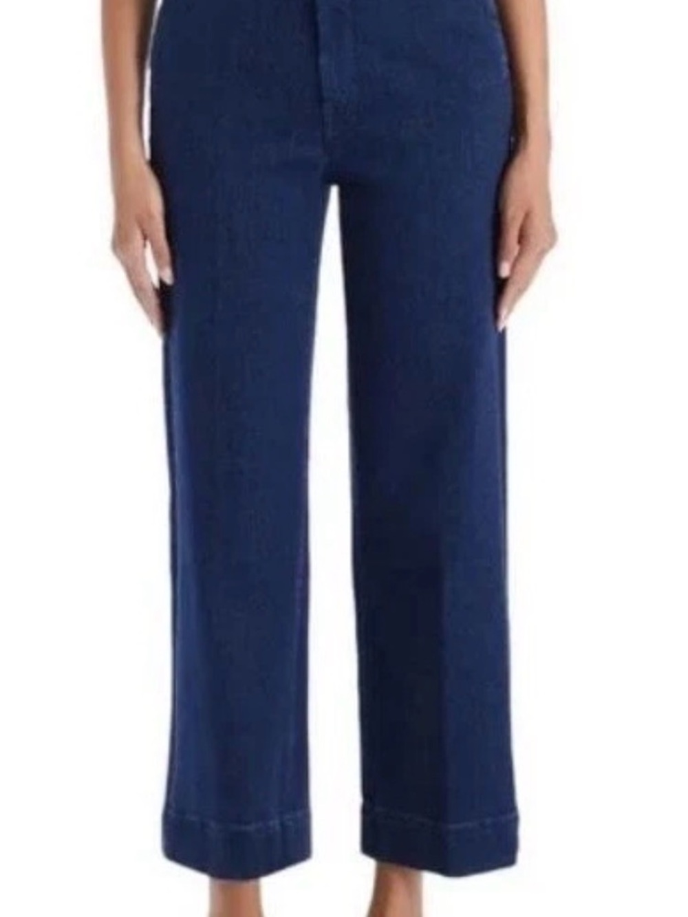 MOTHER Navy High-Rise Wide-Leg Jeans - Picture 3 of 11